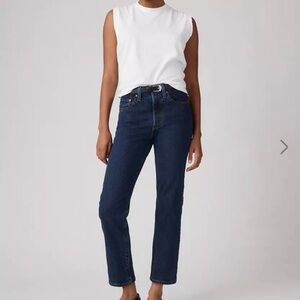 NWT! Levi's 501 Original Cropped - Salsa Dark Wash